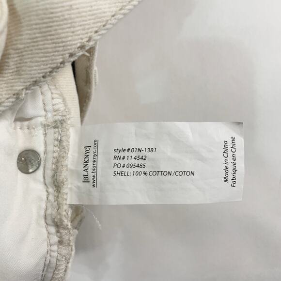 BlankNYC 34 Mens 014 Slim Sew Your Oats Cream Jeans 100% Cotton - Picture 10 of 10